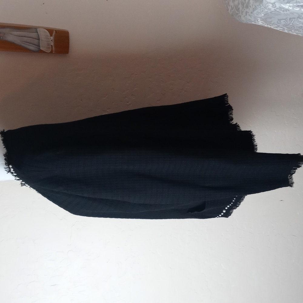 Elena Miro Black Sweater Cardigan with Pearl Trim - Picture 3 of 11